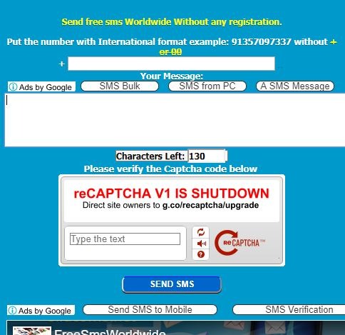 free SMS without registration