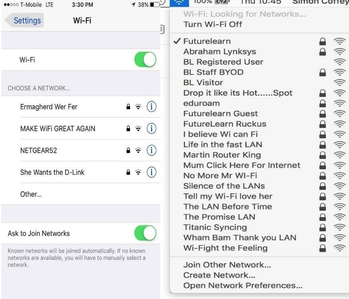 Mais de 500 melhores coleções de nomes WiFi para sua rede Router / SSID