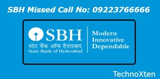 SBH Missed Call Bank Balance Check Number