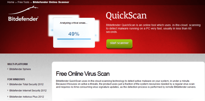 best free online virus scanner for laptop