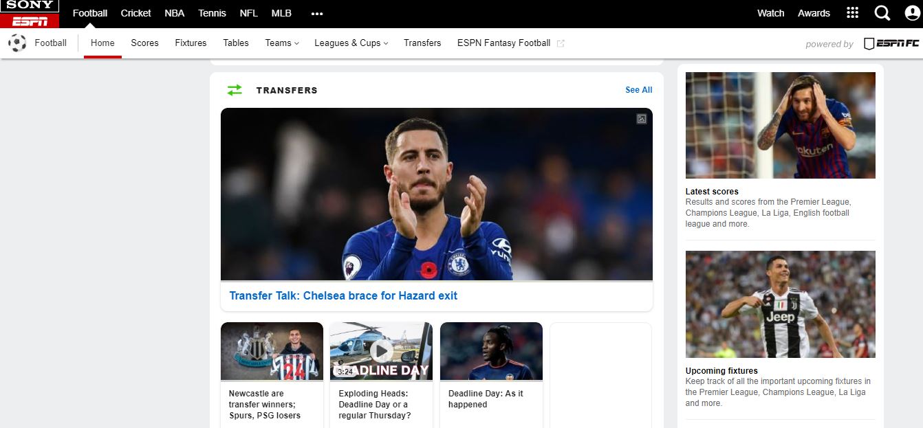 ESPN - Sports Streaming Site