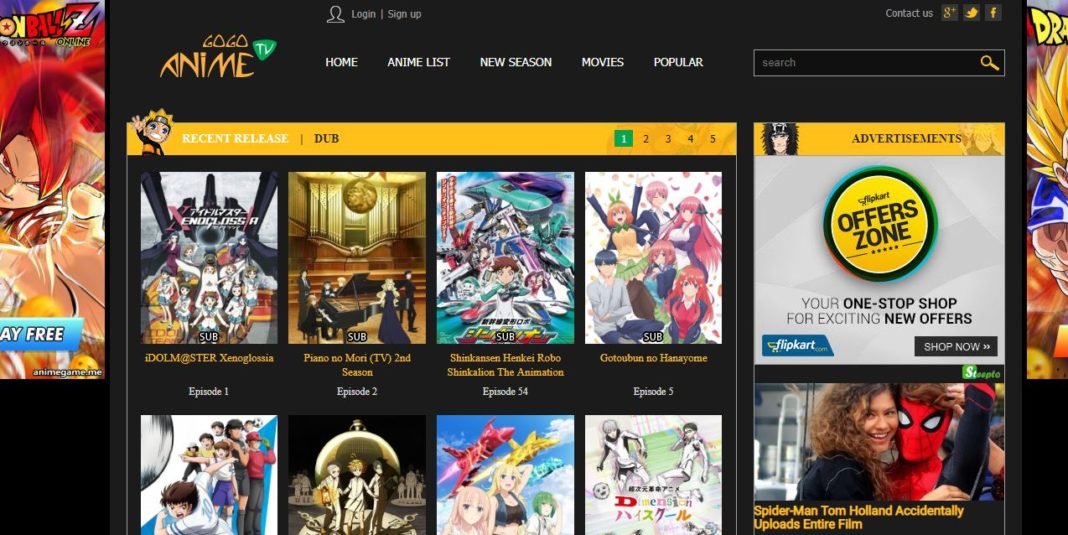 free anime streaming websites